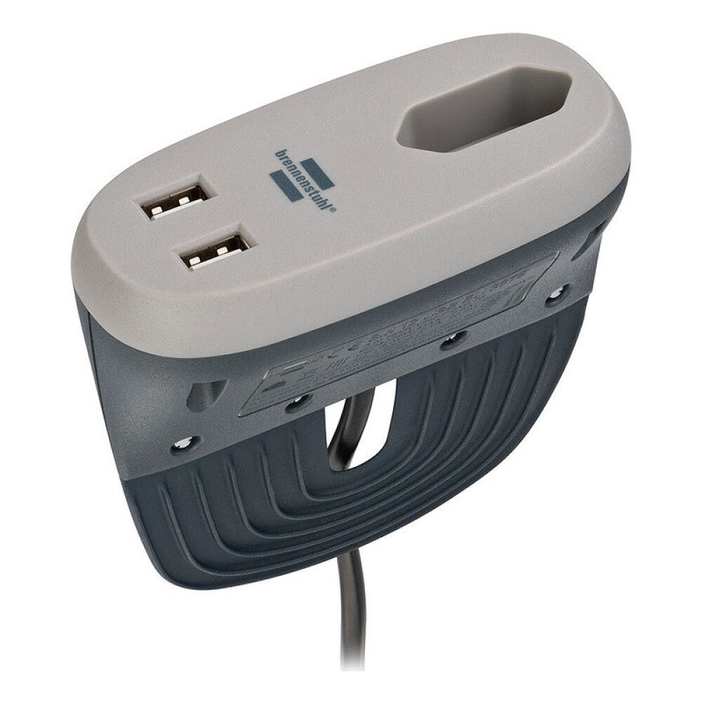 Pikendusjuhe Brennenstuhl® estilo 1 x Euro pistikupesa & 2 x USB