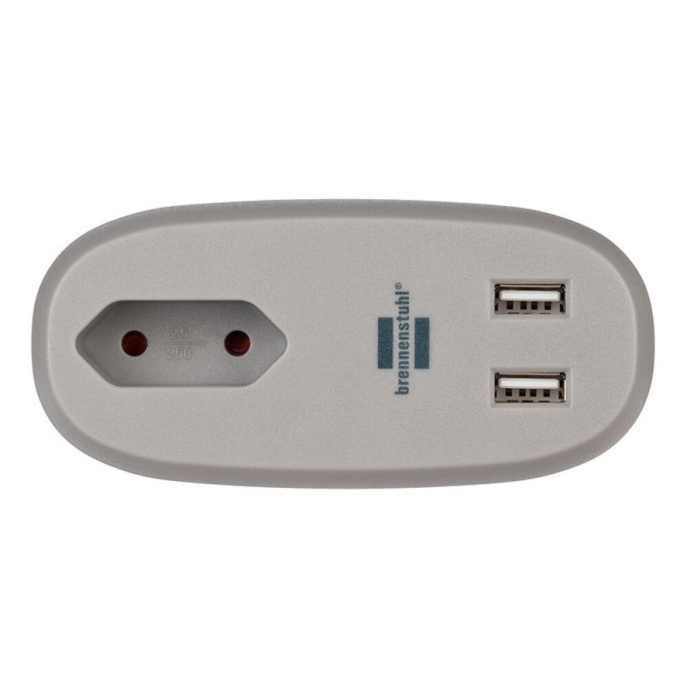Pikendusjuhe Brennenstuhl® estilo 1 x Euro pistikupesa & 2 x USB
