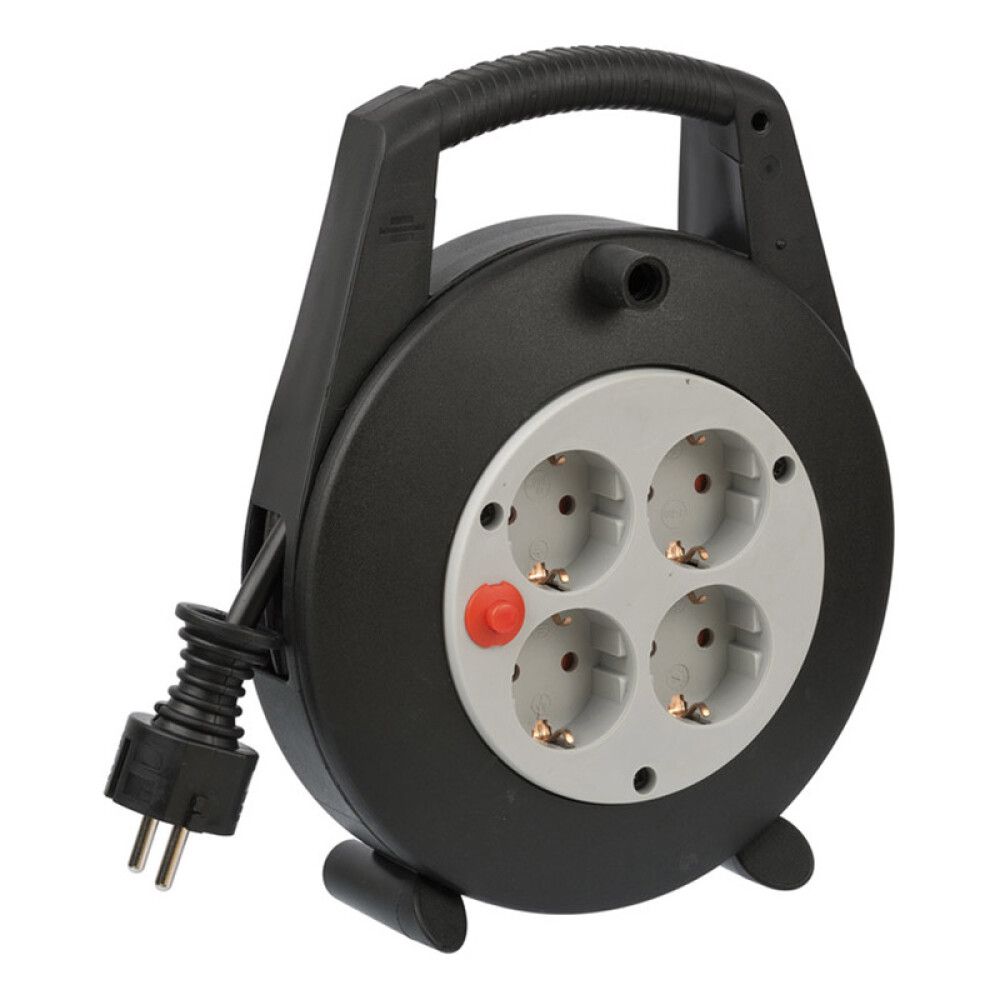 Kaablitrummel  Brennenstuhl® 4-os 5M H05VV-F 3G1,5 hall/must