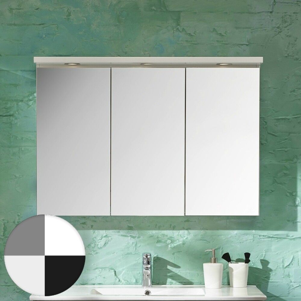 Peegelkapp Camargue valge läikiv kandiline 100 x 14 x 65 cm