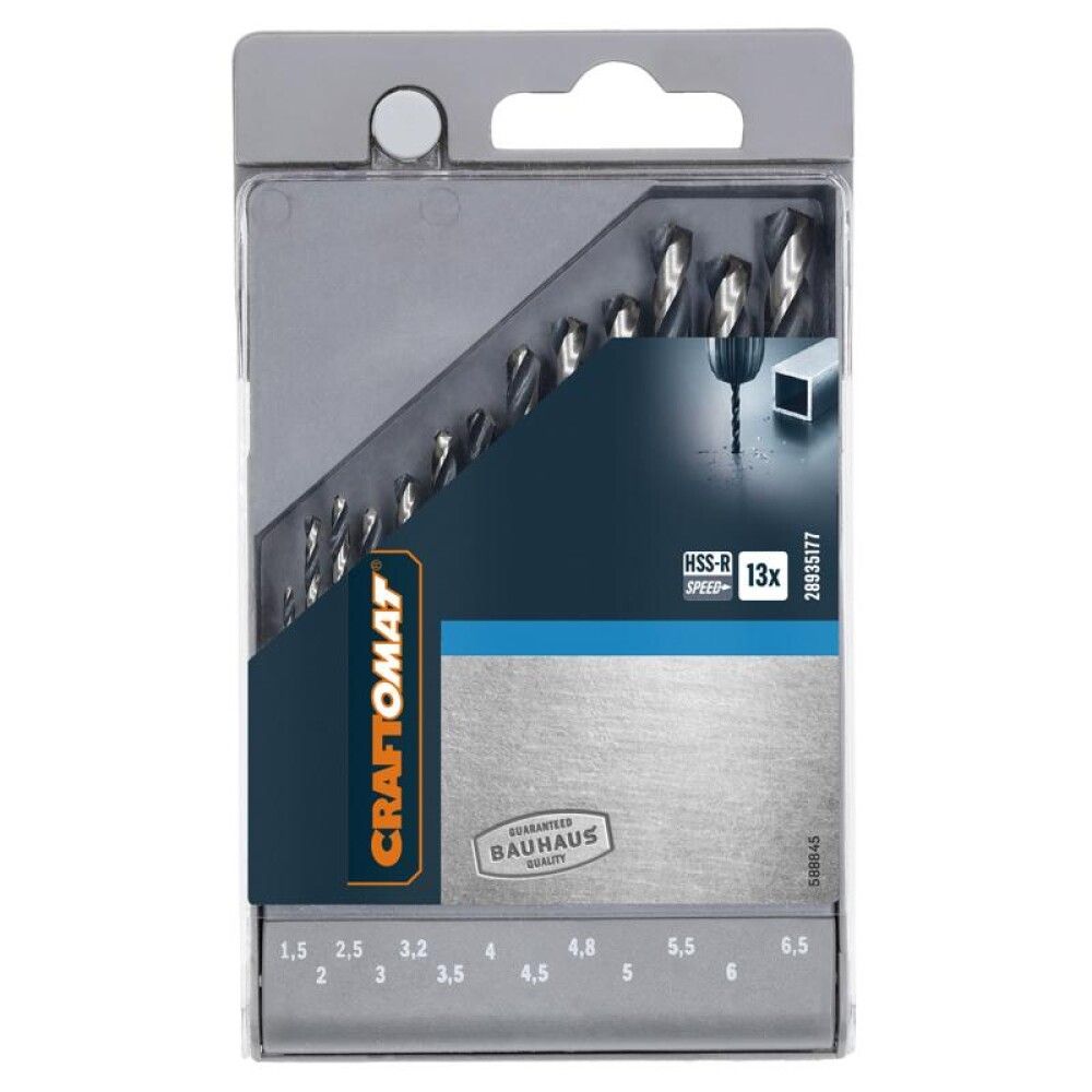 Metallipuuride komplekt HSS-R 1,5-6,5 mm 13-osaline