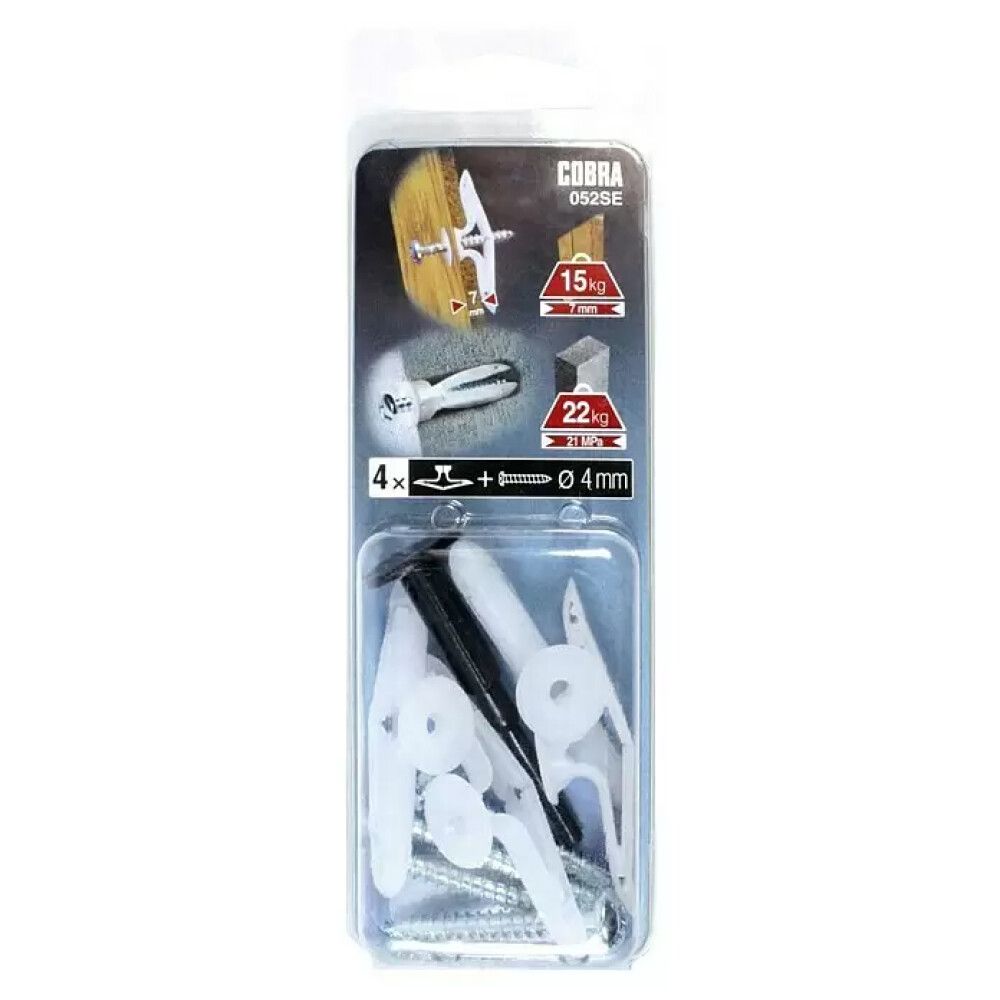 Nailontüüber Cobra Toggles 7,4 x 26 mm 4 tk