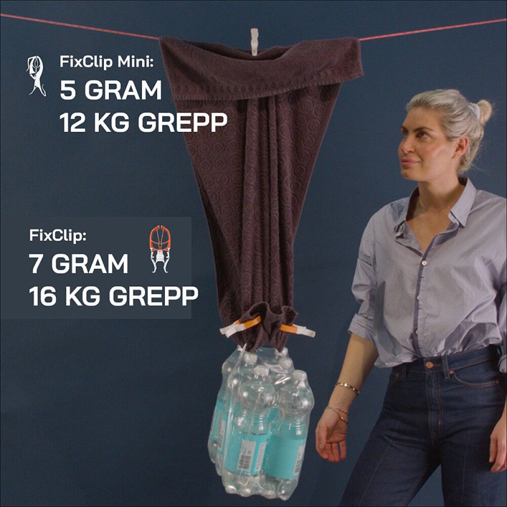 Klamber Fixclip Mini valge 16 tk