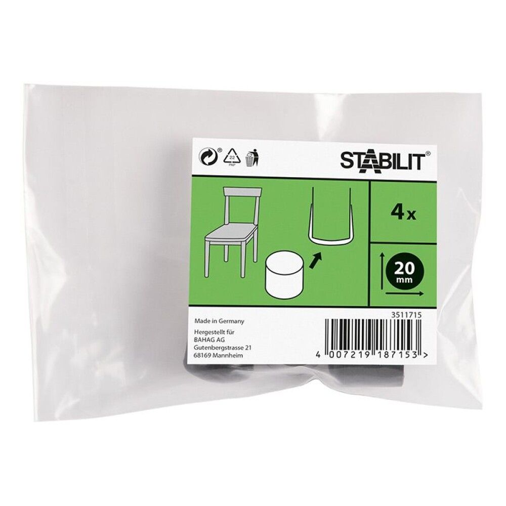 Lauajala põrandakaitse Stabilit 20 mm, must 4 tk