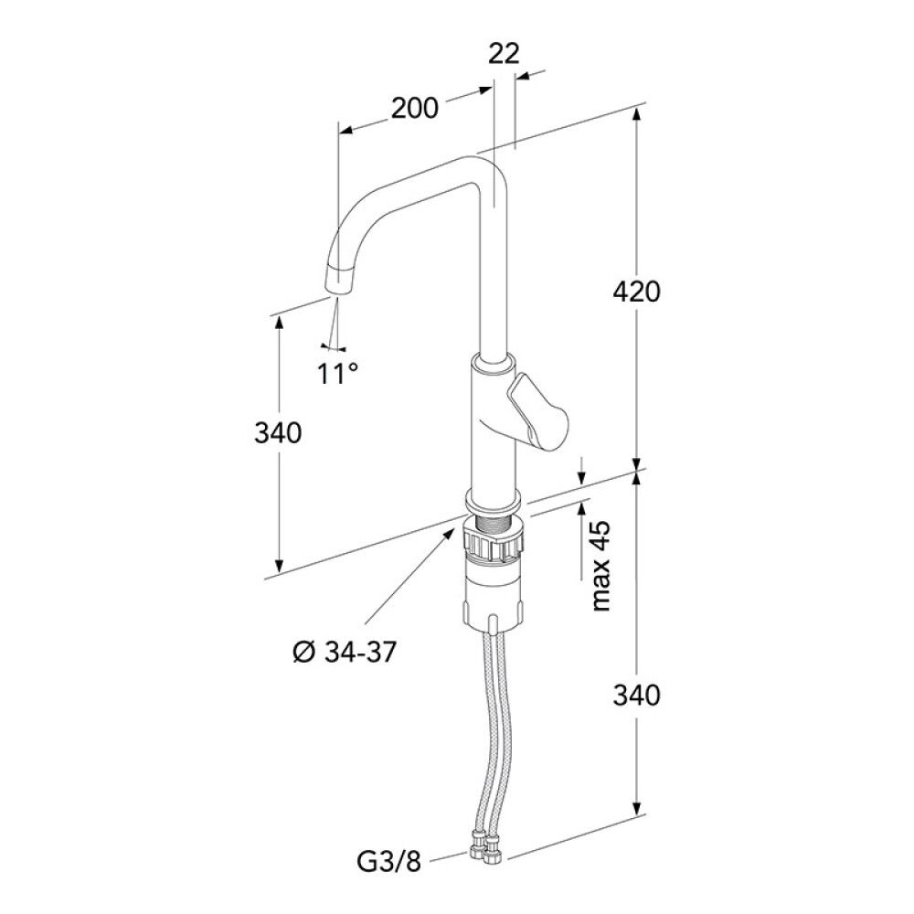 Köögisegisti Gustavsberg Epic matt must