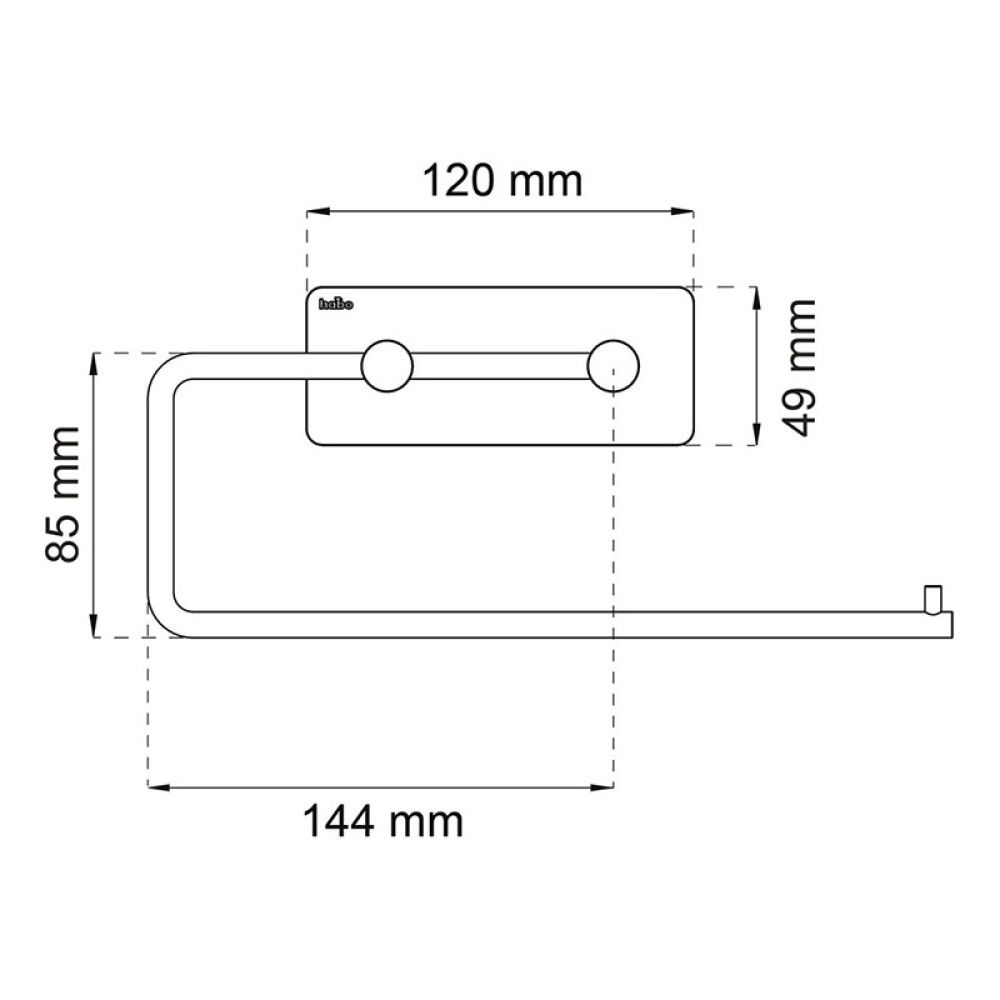 Tualettpaberihoidja Habo Angle roostevaba teras läikiv