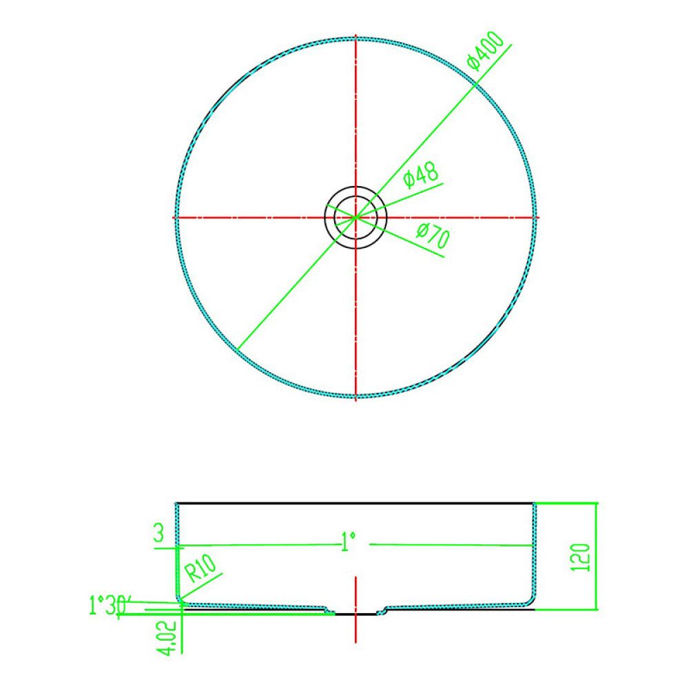 Valamu Camargue Lindingö  Ø 40 cm matt must