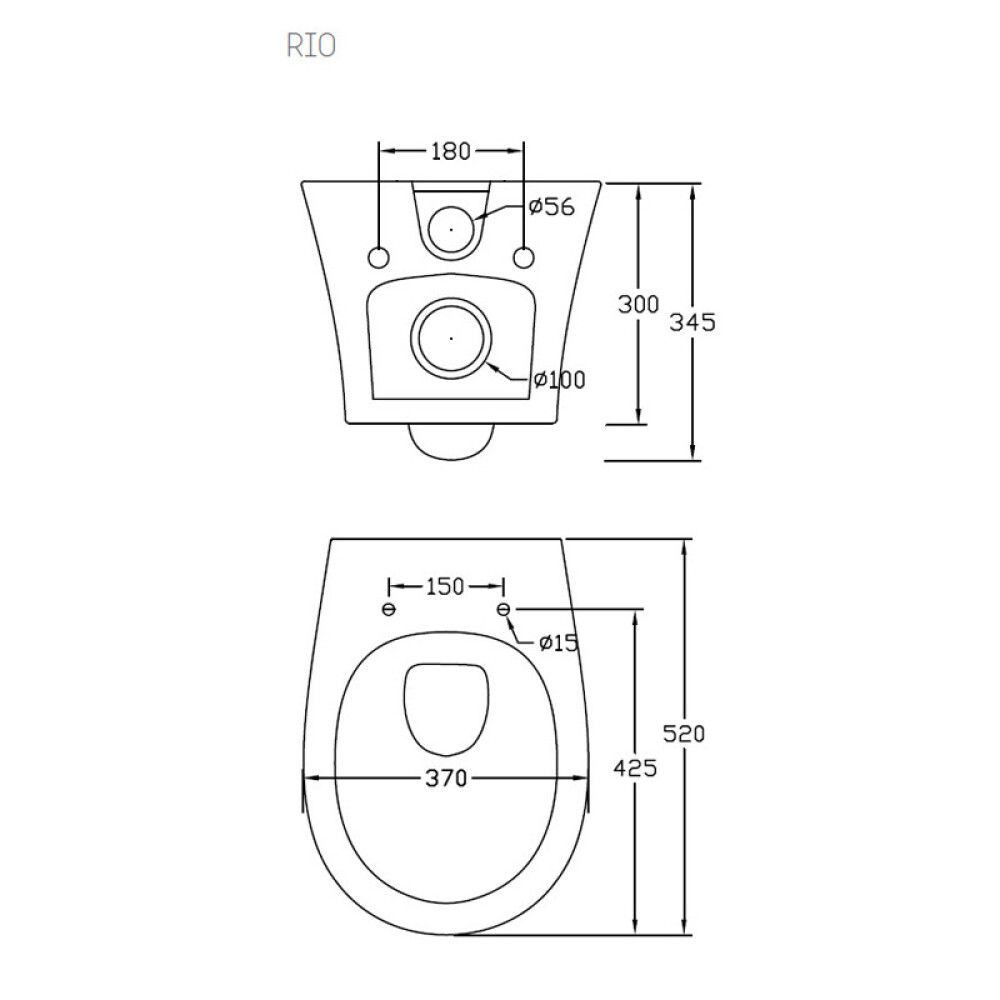 Seinapealne WC-pott Rio