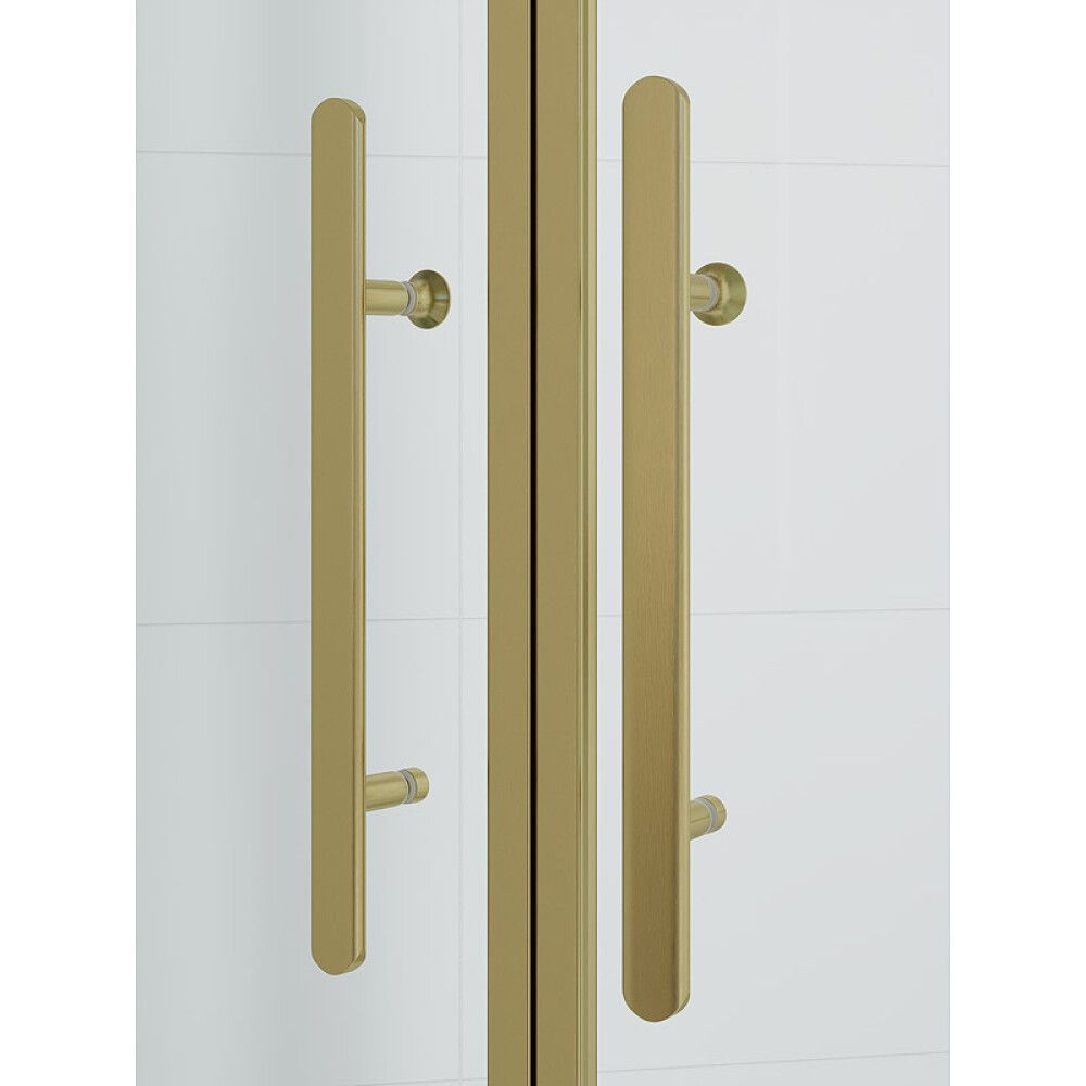 Kumera dušiukse seinaprofiil ja käepide Camargue Skärgård harjatud messing