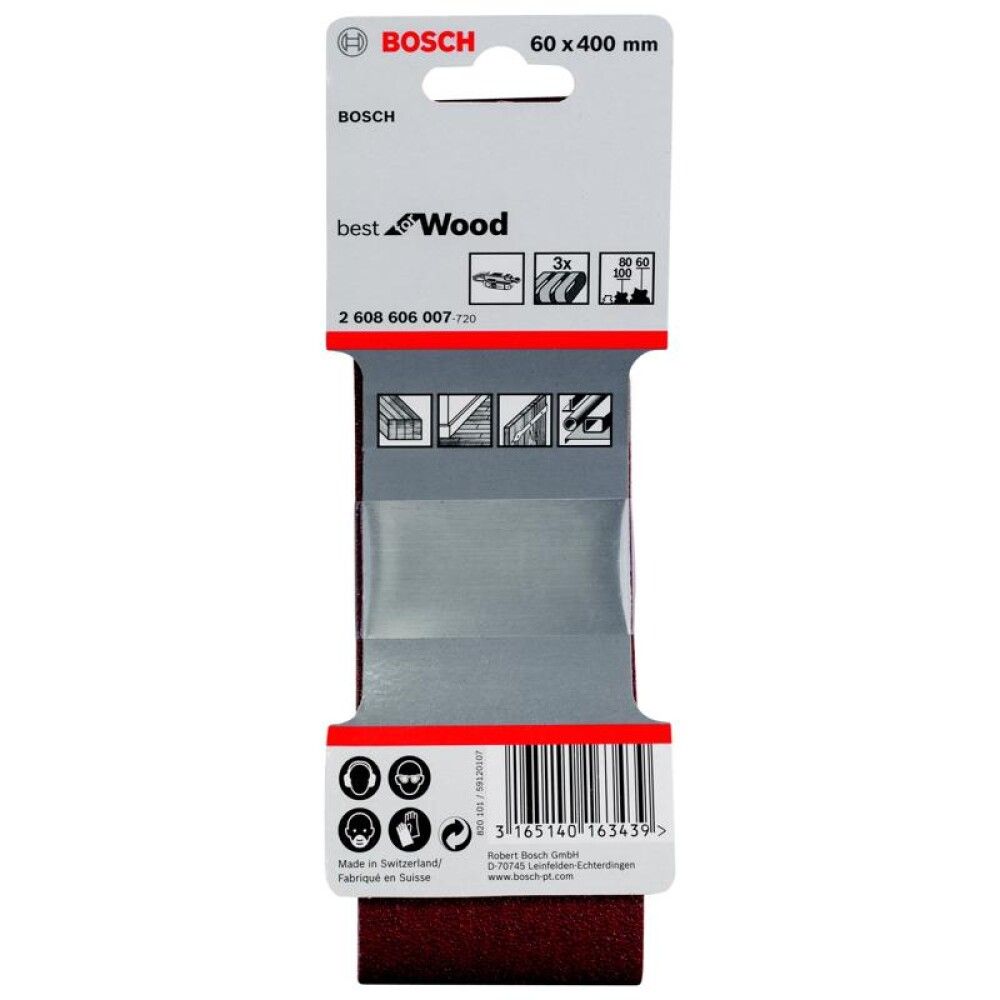 Lihvlint Bosch Best for Wood 60 x 400 mm 3 tk