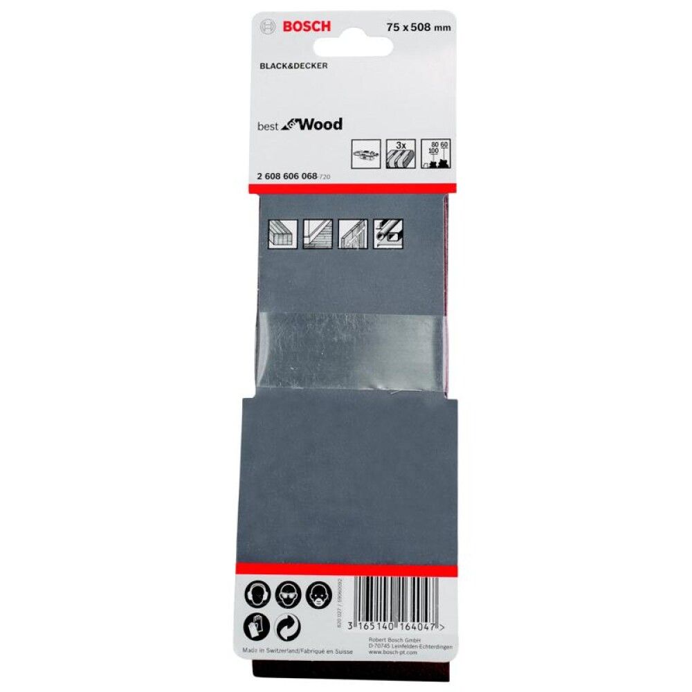 Lihvlint Bosch 75 x 508 mm K60/K80/K100 3 tk