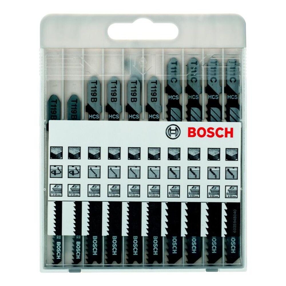 Saeterade komplekt Bosch 10 tk puidule