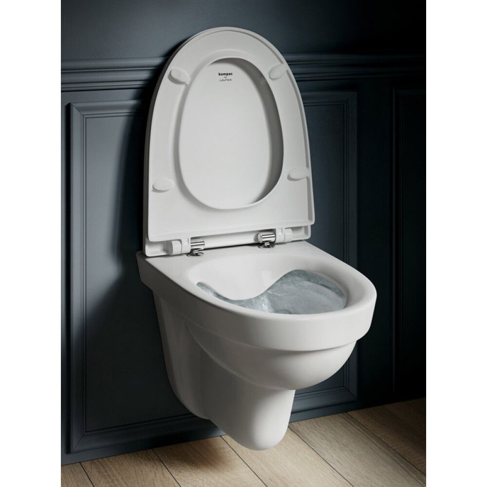 Seinapealne WC-pott Kompas ja prill-laud