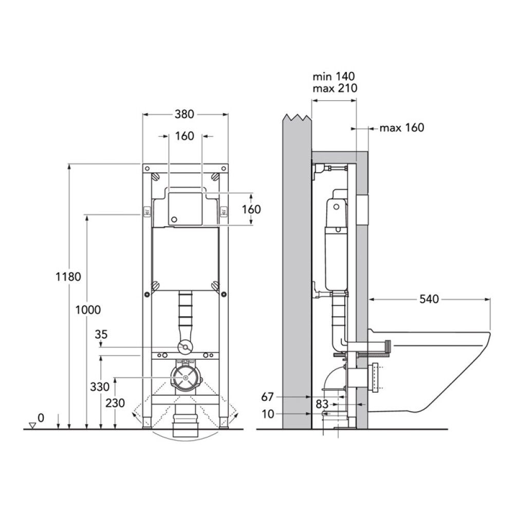 Seinapealne WC komplekt Gustavsberg Triomont All-In-One Nordic³