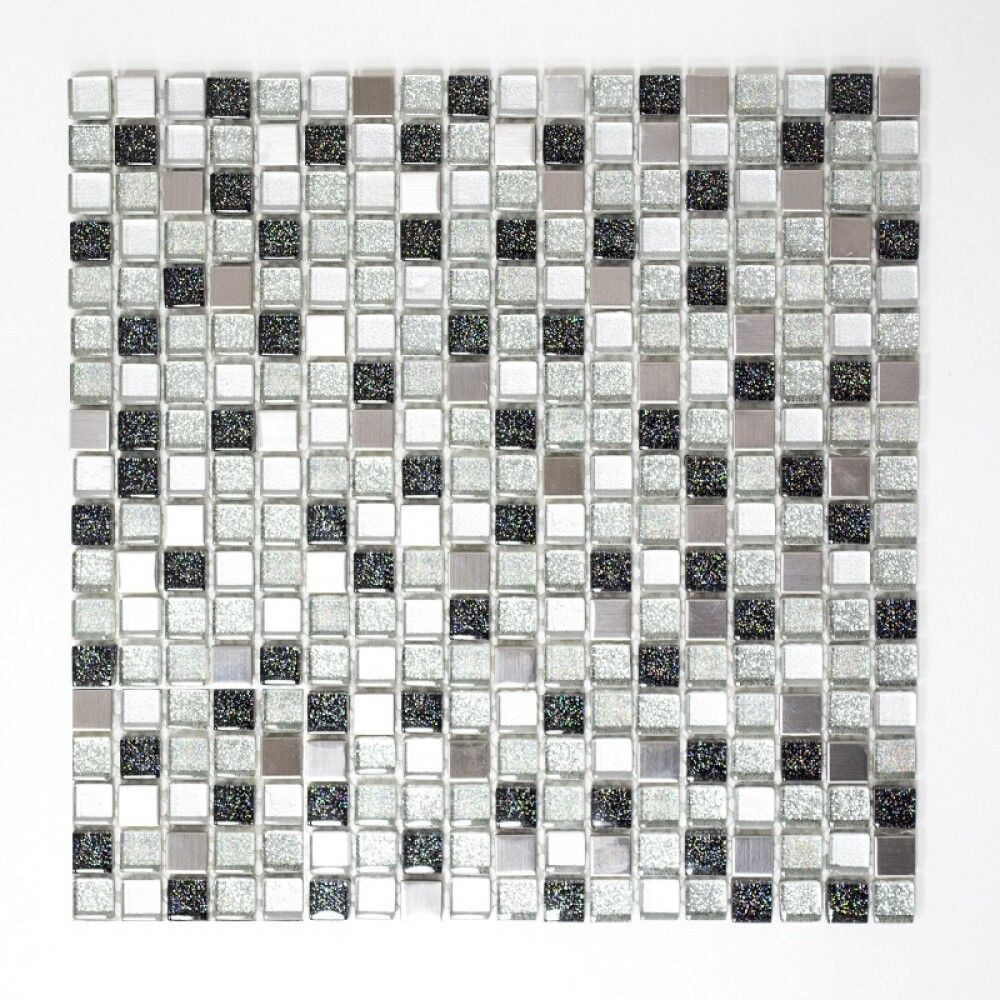 Klaasmosaiik Quadrat Crystal Mix 30,5 x 32,2 cm
