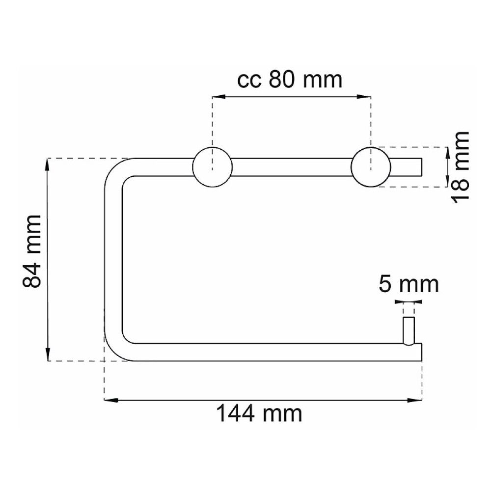 Tualettpaberihoidja Habo 1368 Kroom