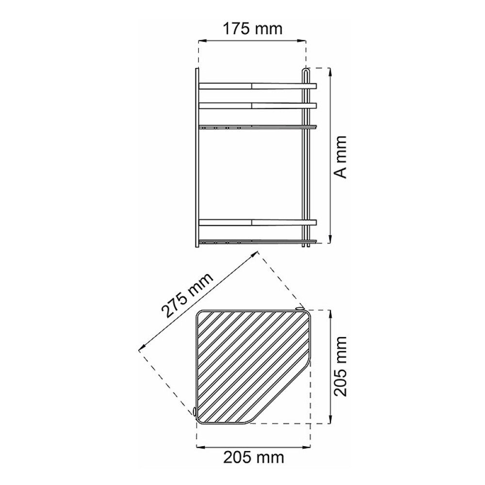 Duširiiul Habo Lantana kroomitud 305 mm