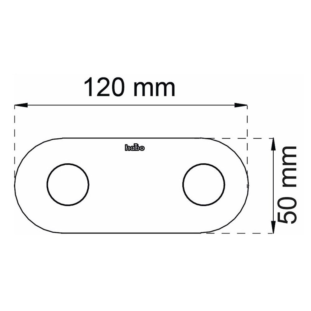 Nagi Habo Gentle läikiv roostevaba teras kahe konksuga