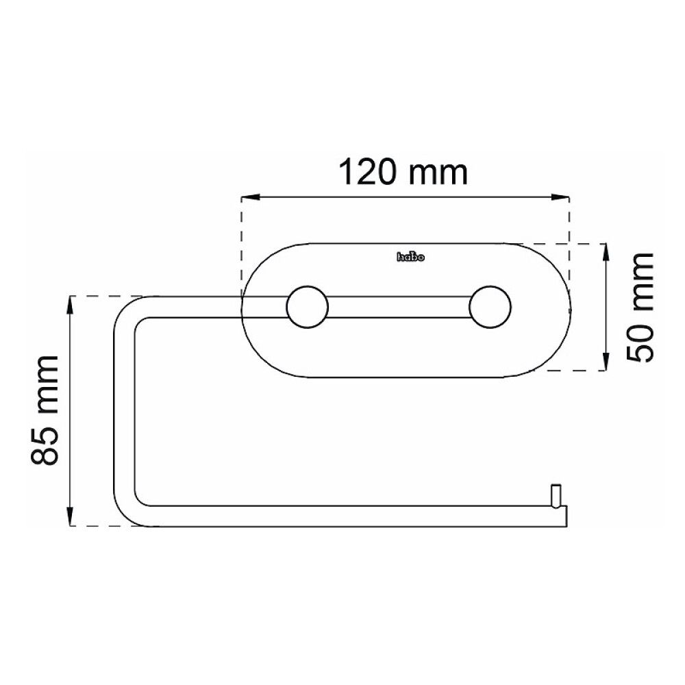 Tualettpaberihoidja Habo Plain roostevaba teras