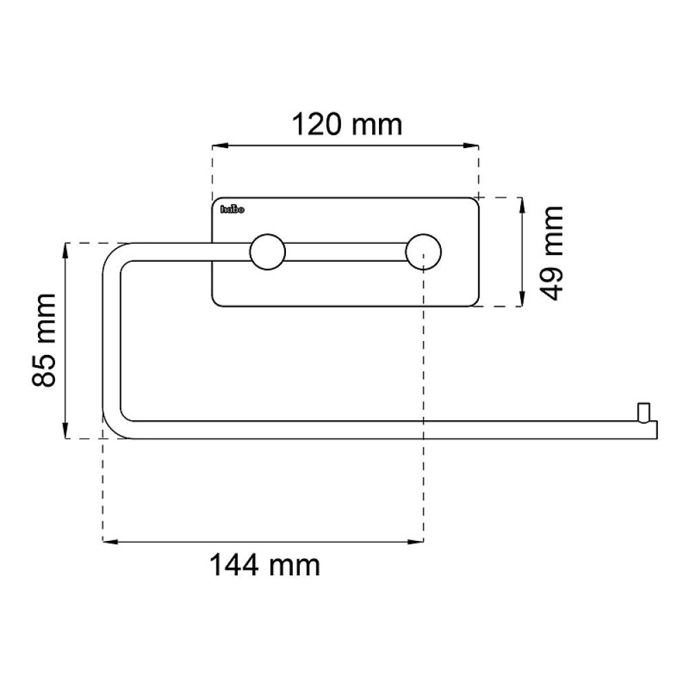 Tualettpaberihoidja Habo Angle must