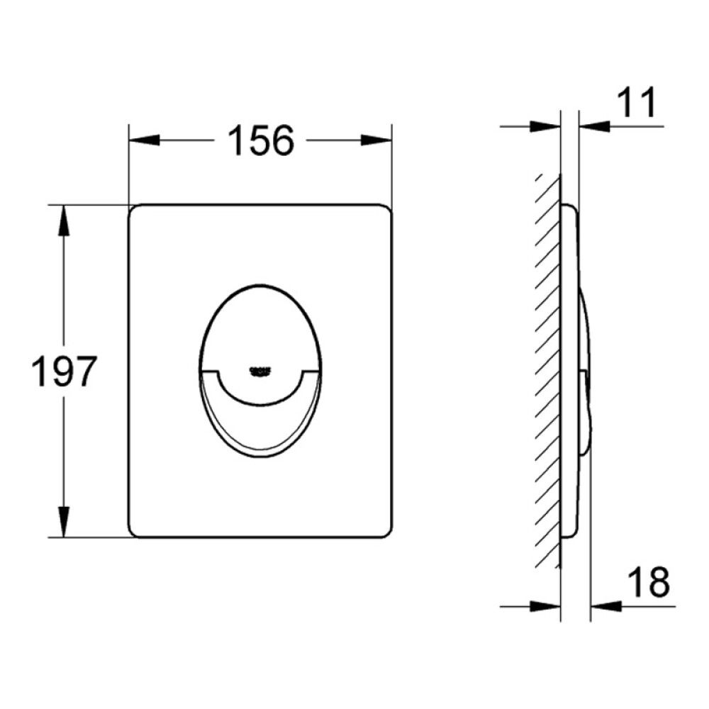 Seinapealse WC vajutusnupp Grohe START