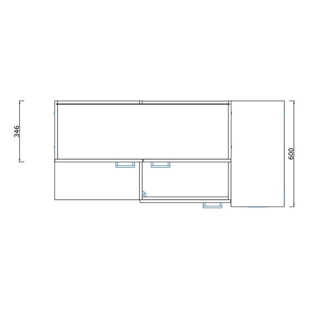 Miniköök Respekta MK130ESWOSS 1,3 m valge/pruun