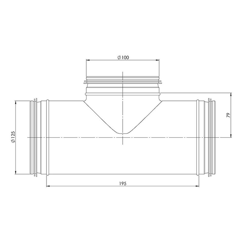 Kolmik Europlast 125/100 mm