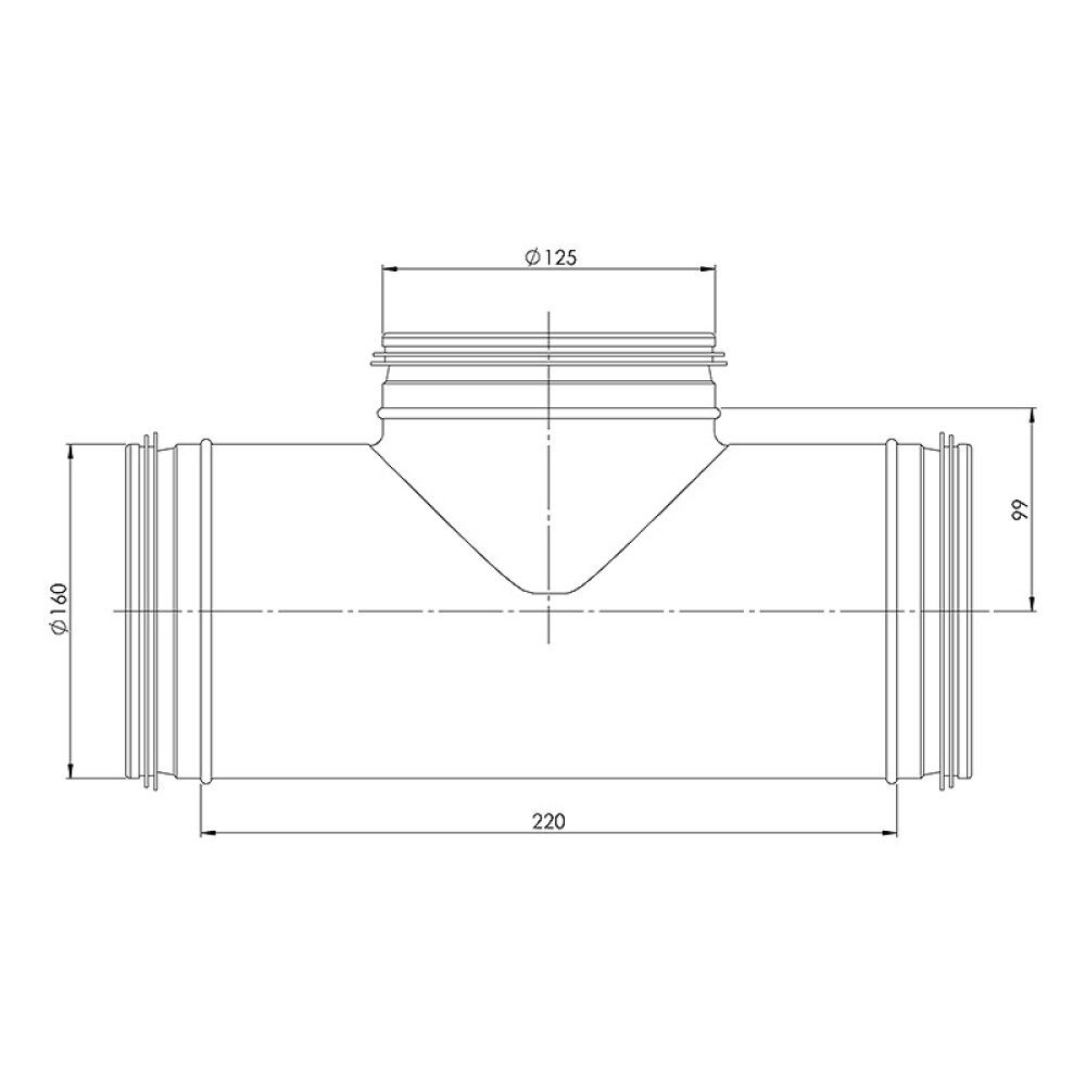 Kolmik Europlast 160/125 mm