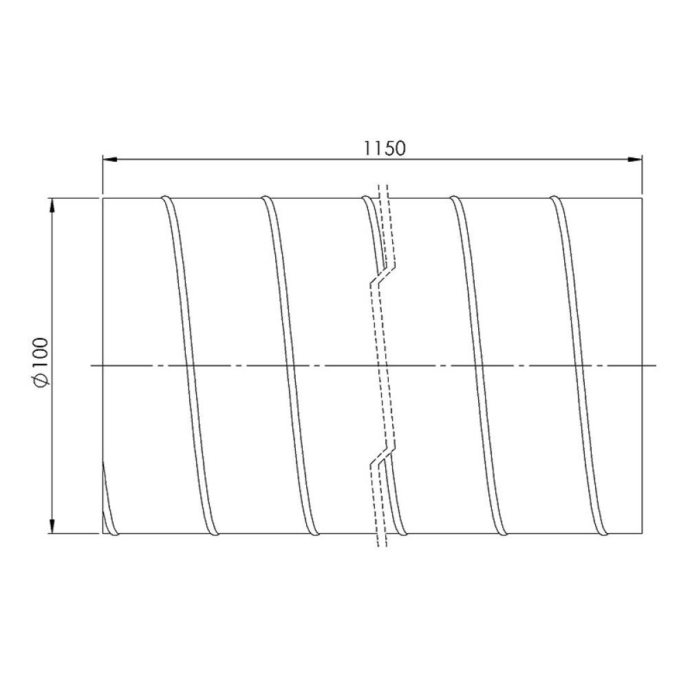 Ventilatsioonikanal Europlast 100 mm