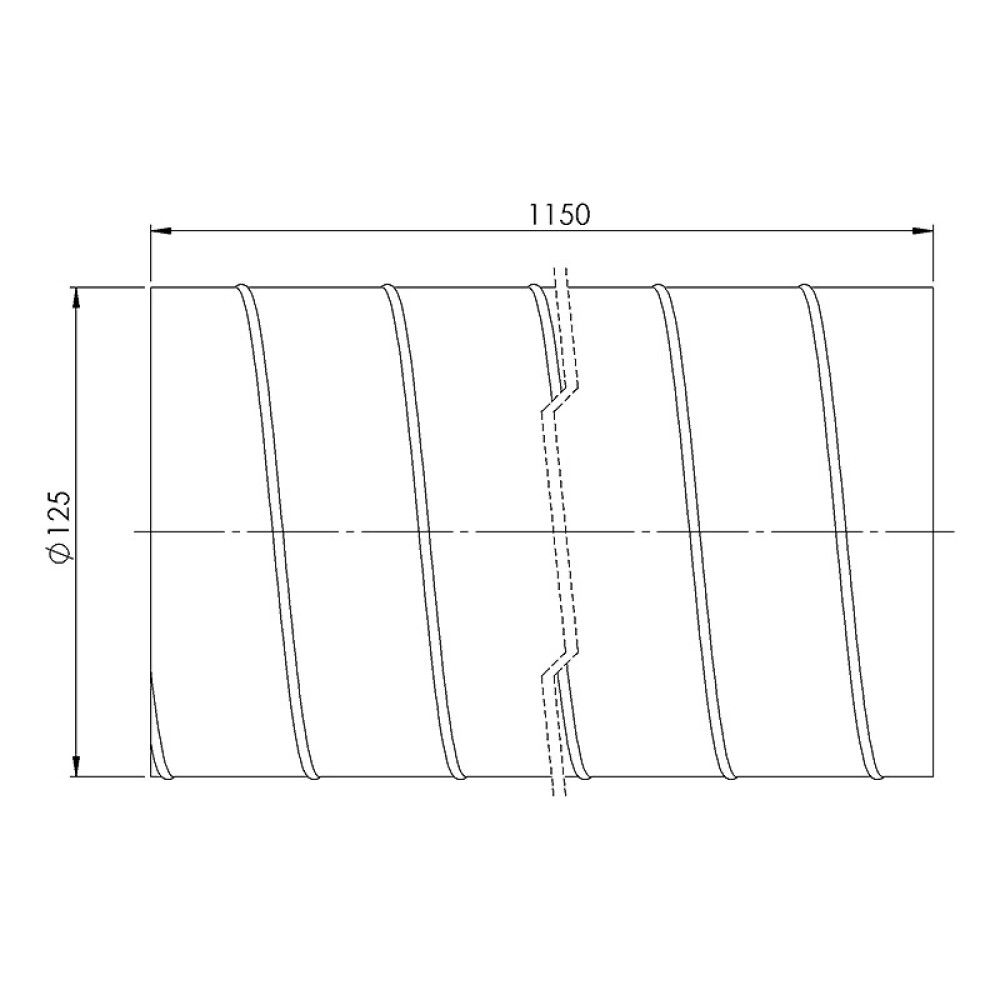 Ventilatsioonikanal Europlast 125 mm