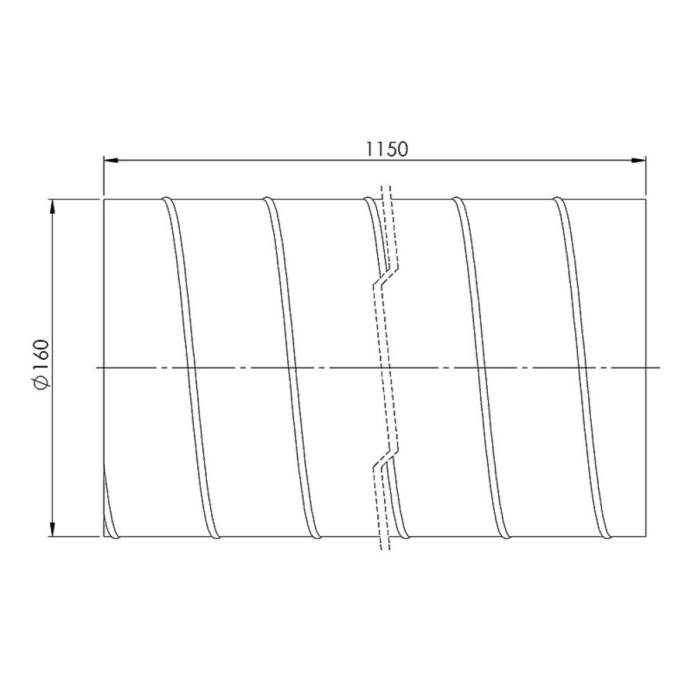 Ventilatsioonikanal Europlast 160 mm