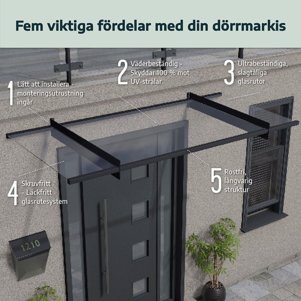 Varikatus Solid Elements Lena 1,4 x 0,9 m