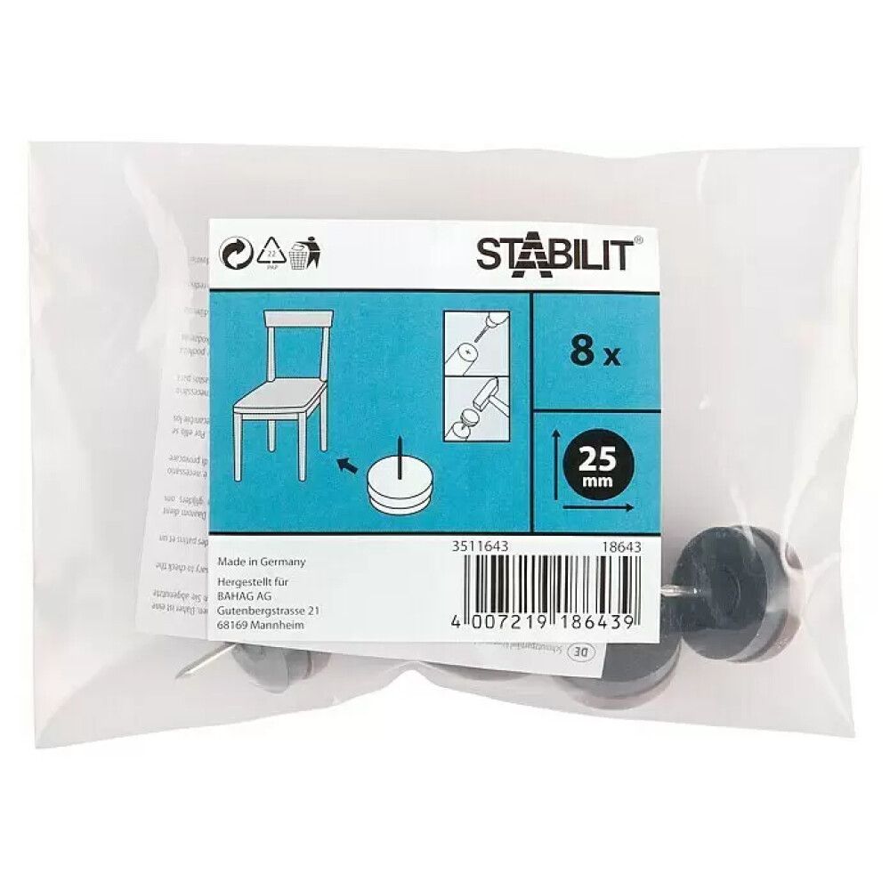 Plastikkaitse naelaga Stabilit pruun 25 mm 8 tk