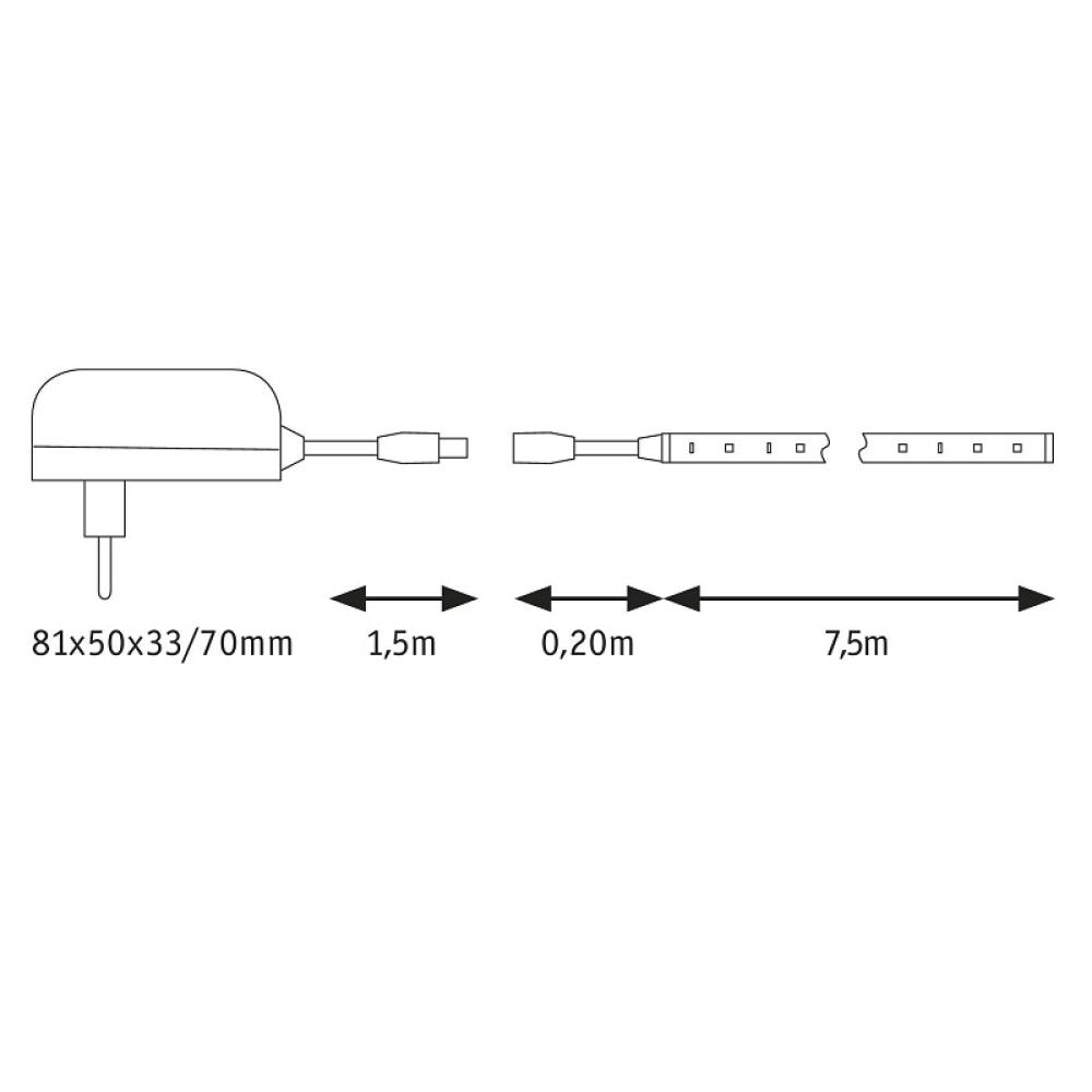 LED- valgusriba Paulmann SimpLED soe valge 7,5 m
