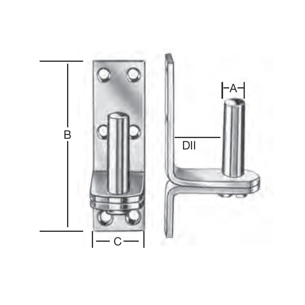 Väravahinge vastus 98 x 35 mm