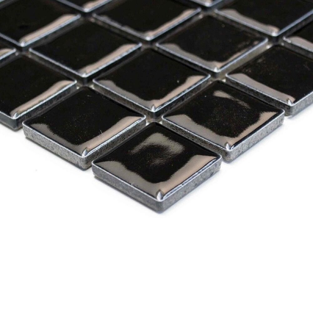 Mosaiik Square must läikiv 30 x 30 cm
