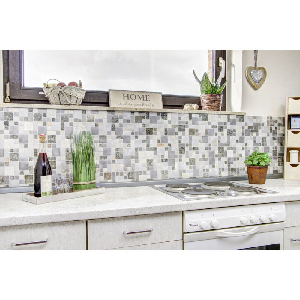 Mosaiik looduskivi/metall 30 x 30 cm