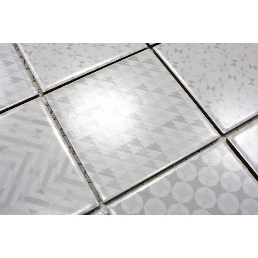 Mosaiik Quadrat Geo valge 30 x 30 cm