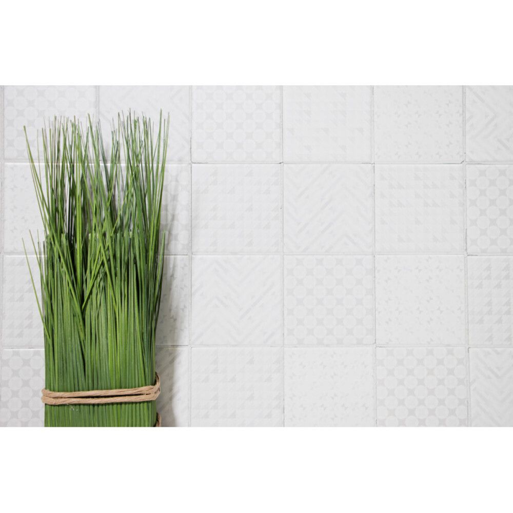 Mosaiik Quadrat Geo valge 30 x 30 cm