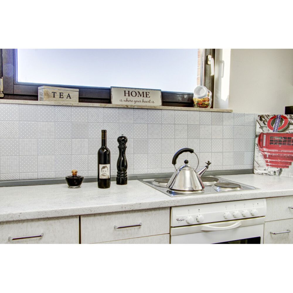 Mosaiik Quadrat Geo valge 30 x 30 cm