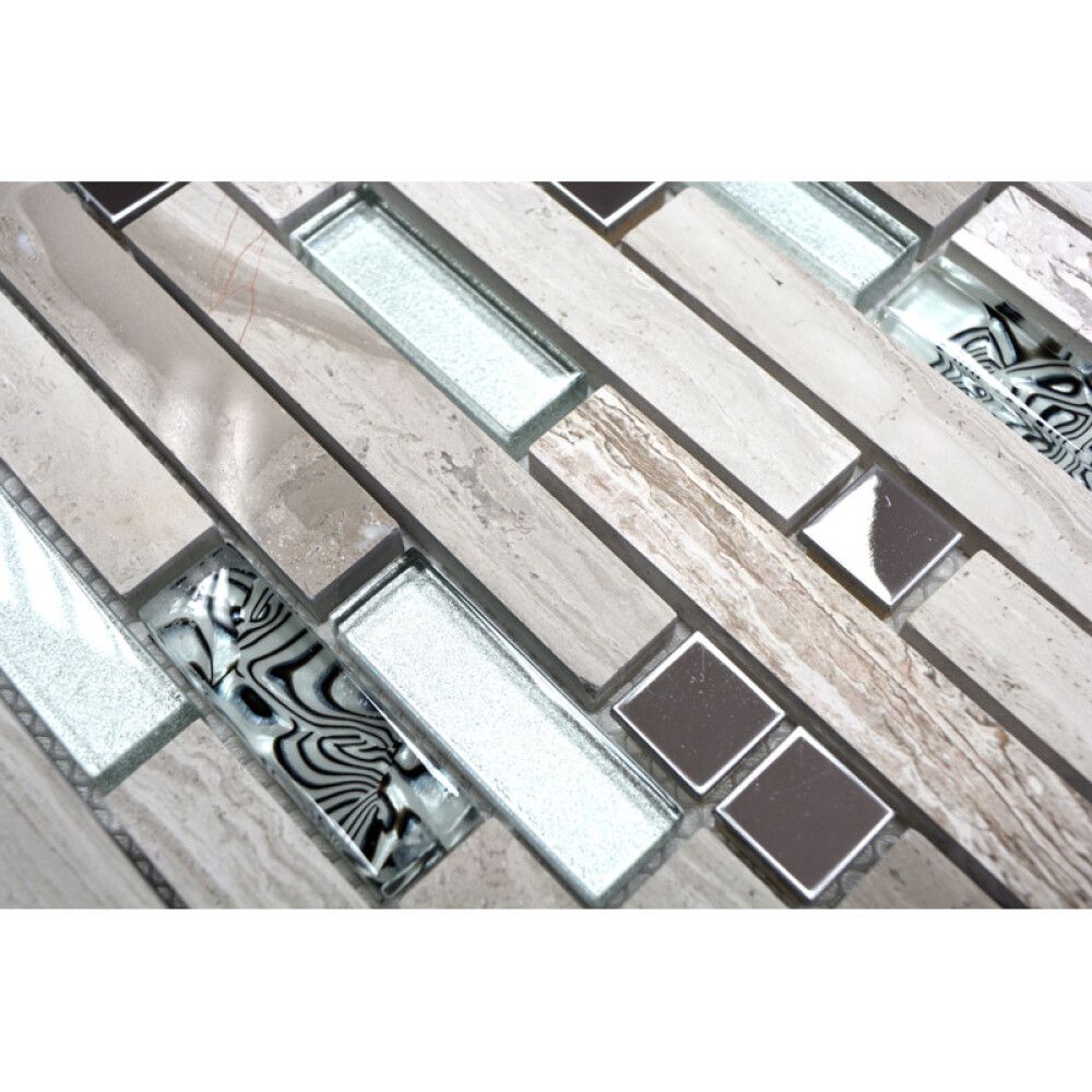 Klaasmosaiik Crystal Mix valge 30 x 30 cm