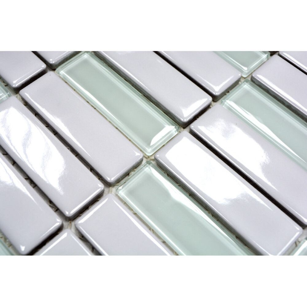 Mosaiik Mix valge läikiv 29,5 x 29 cm