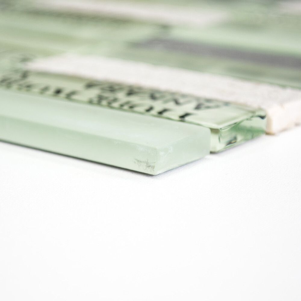 Klaas-/kivimosaiik Mix valge 30 x 30 cm