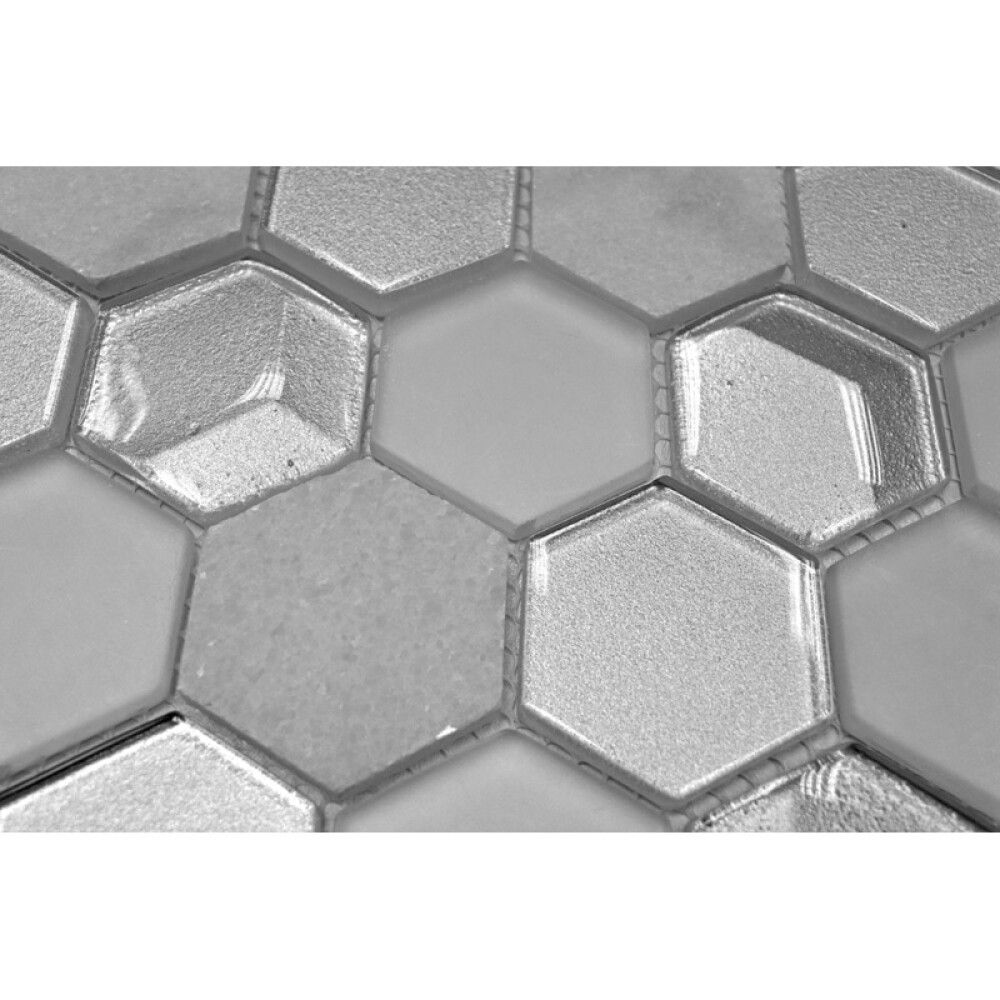 Klaas-/kivimosaiik Hexagon Mix 26 x 30 cm