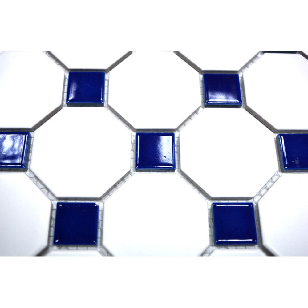 Mosaiik Octagon sinine/valge 29,5 x 29,5 cm