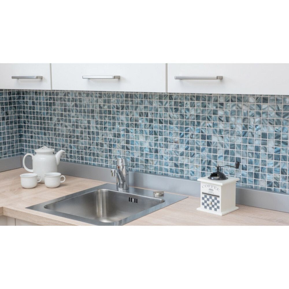 Mosaiik Quadrat Mix sinine/hall 30 x 30 cm