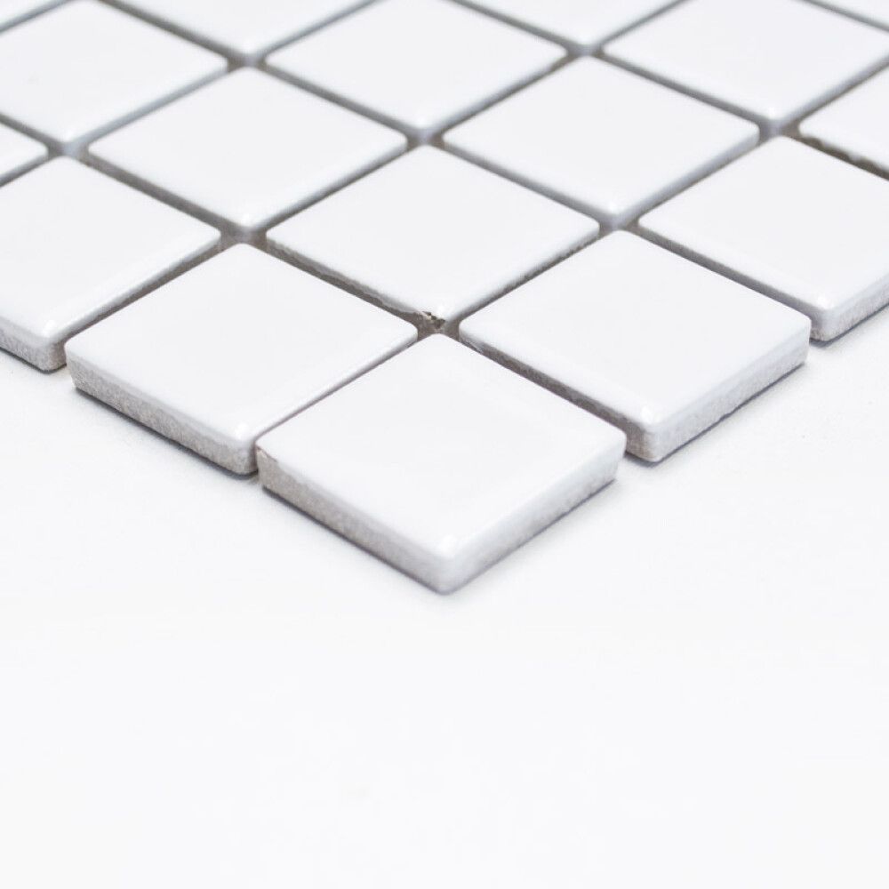 Mosaiik Square valge läikiv 30 x 30 cm