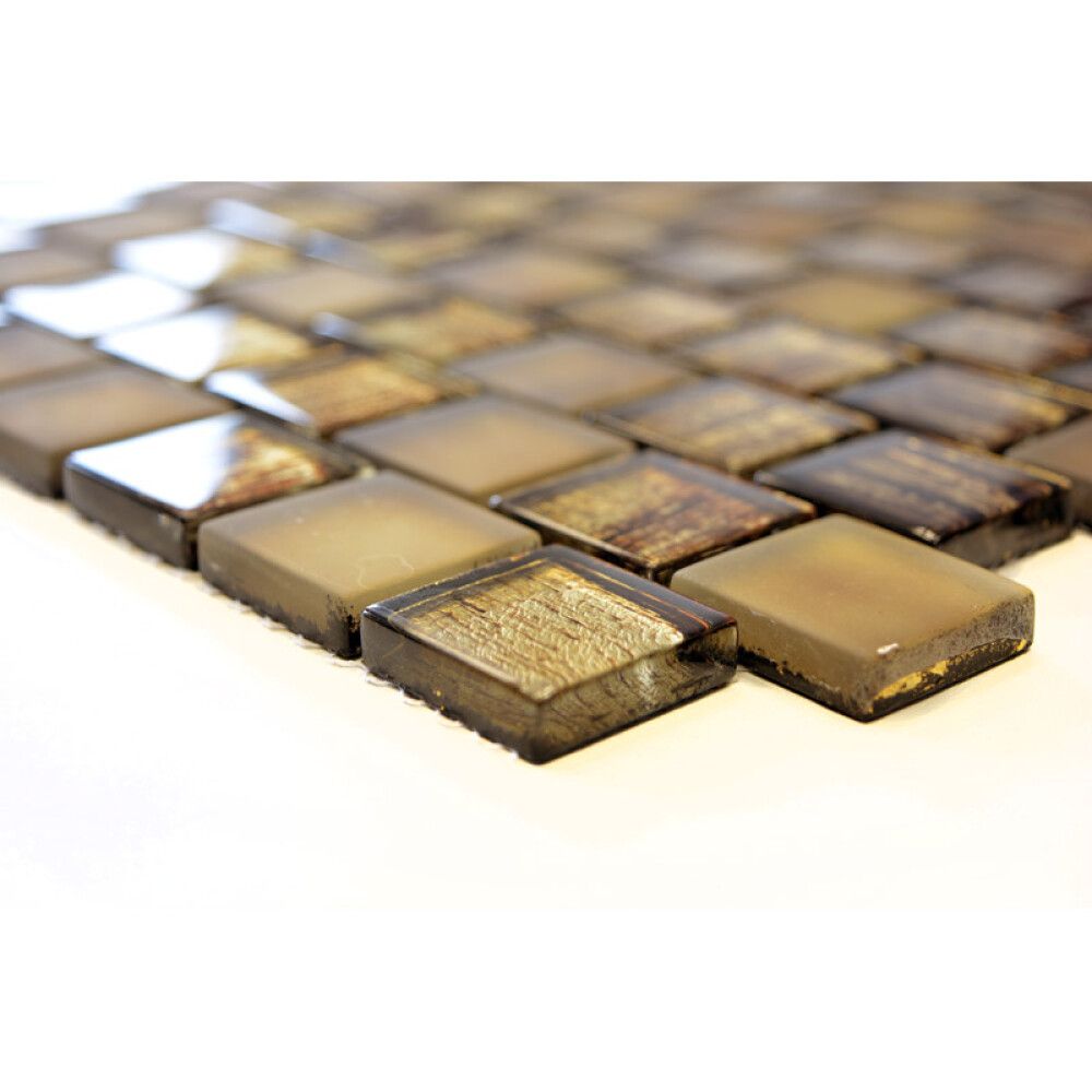 Klaasmosaiik pruun matt 28,6 x 31,8 cm