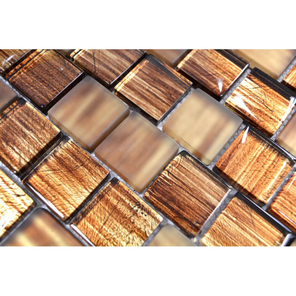 Klaasmosaiik pruun matt 28,6 x 31,8 cm