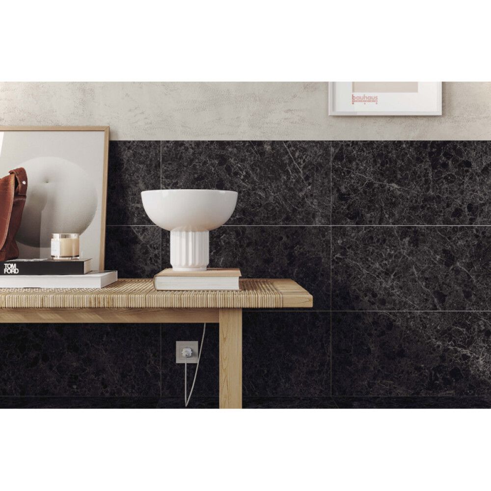 Põrandaplaat Atlas Concorde Marble Mix must 30 x 60 cm